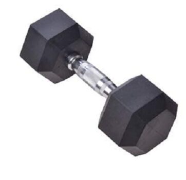 Body Maxx Rubber Encased Solid Hex Dumbbell Single Piece