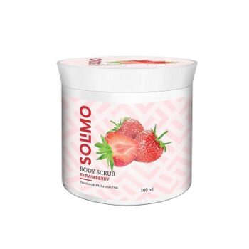 Solimo Body Scrub, Strawberry, 300g