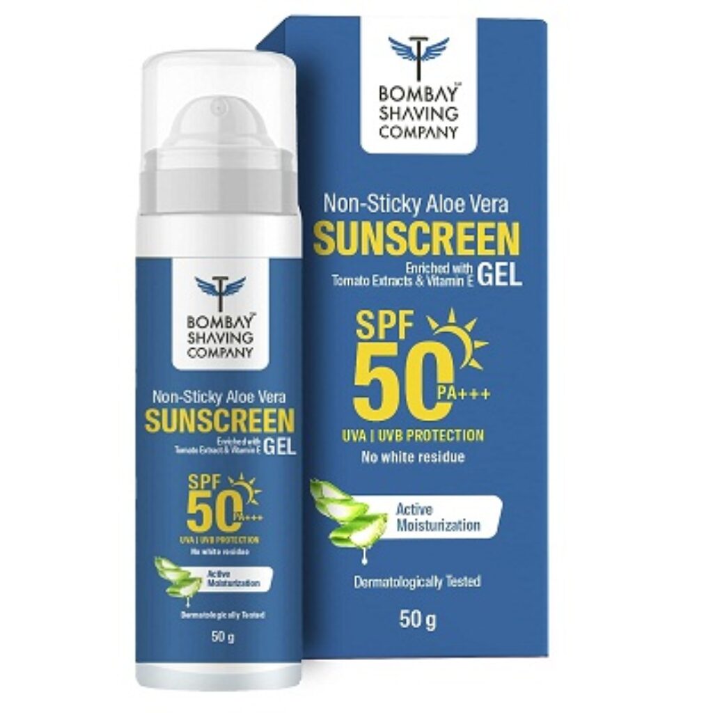 Bombay Shaving Co Non Sticky Aloe Vera Sunscreen Gel SPF 50