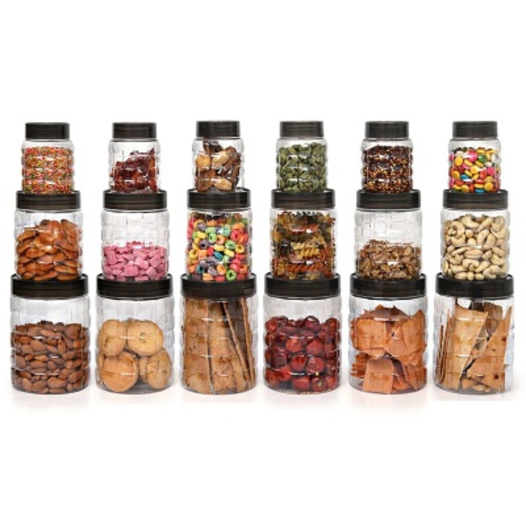 Cello Checkers Pet Plastic Airtight Canister Set