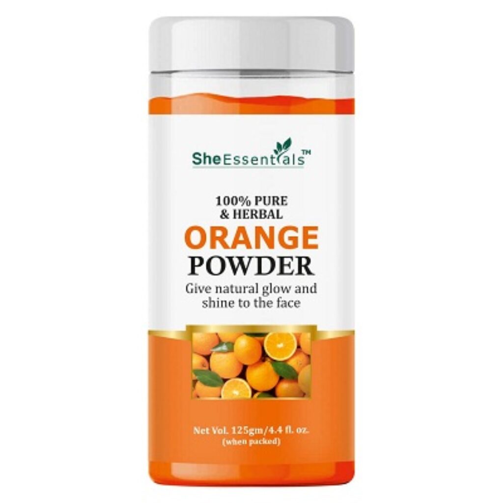 She Essentials 100% Pure & Organic Orange Fruit Peel Face Cleanser Powder