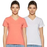 Amazon Brand - Symbol Women's Cotton Regular Fit T-Shirt (Pack of 2)