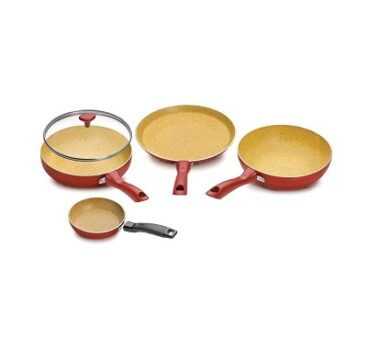 Crystal Induction Base Non-Stick Aluminium Cookware Set