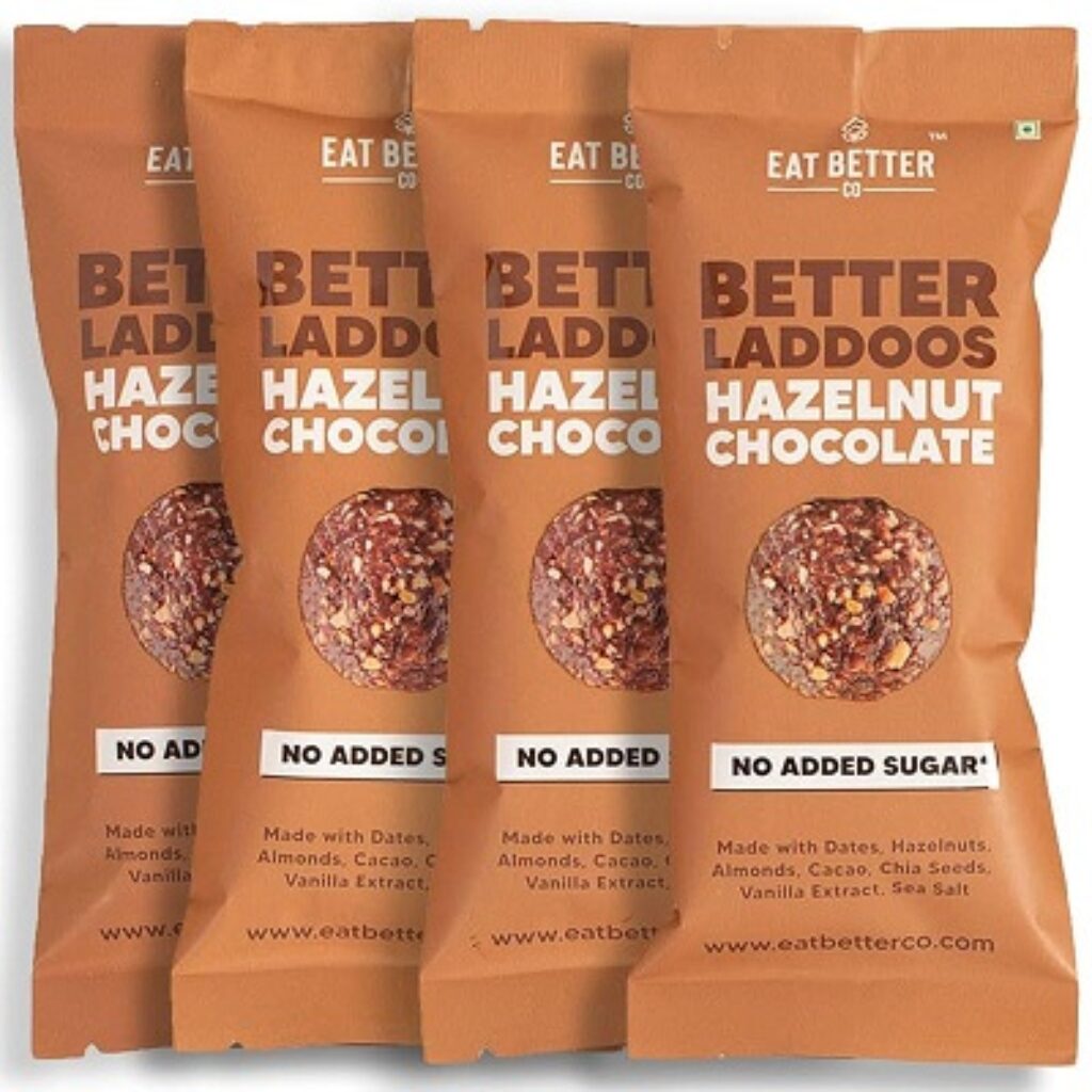 Eat Better Co - Hazelnut & Chocolate Dry-Fruit Balls – Sugar-Free Chocolate – Healthy