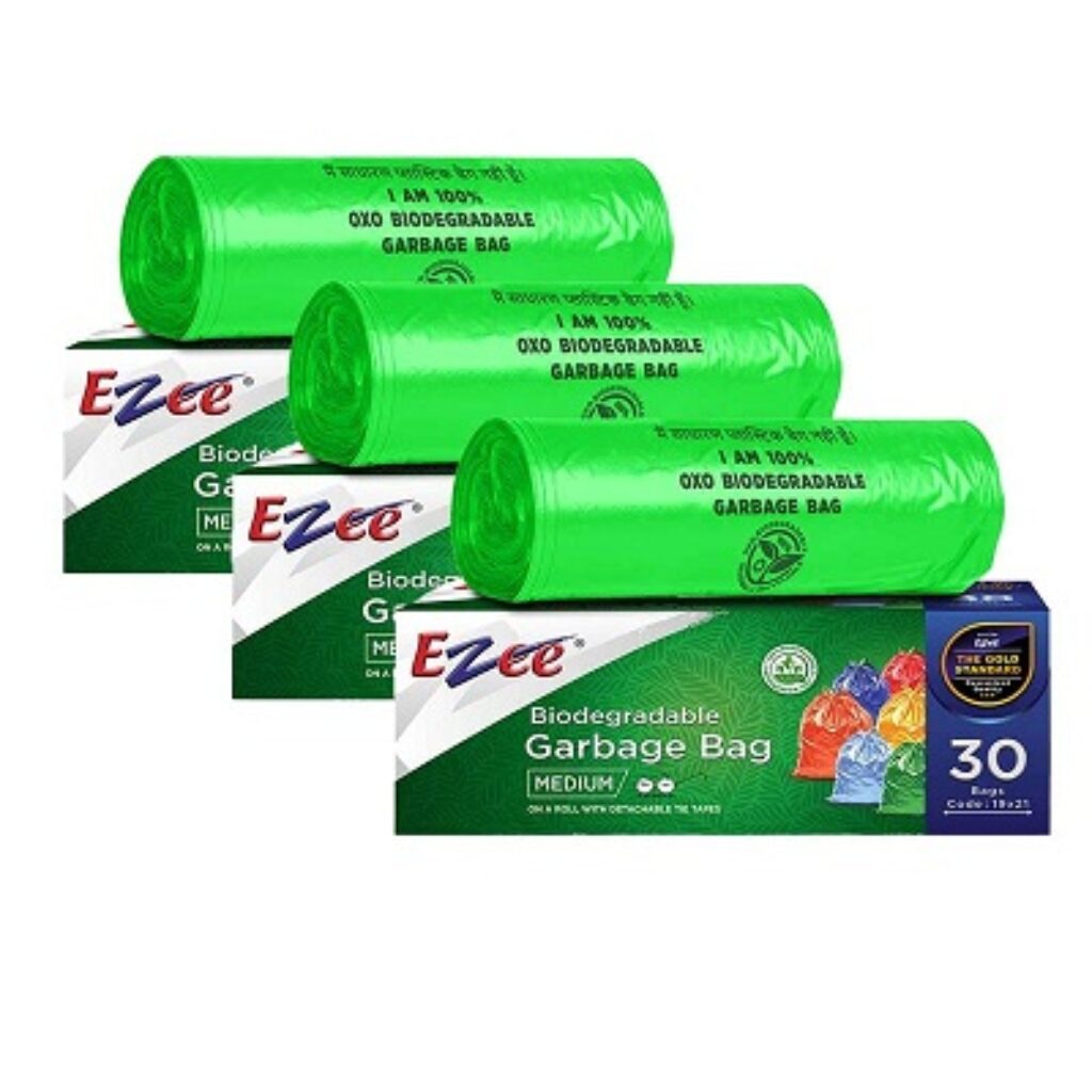 Ezee Green Medium Biodegradable Garbage Bags 90 Pcs