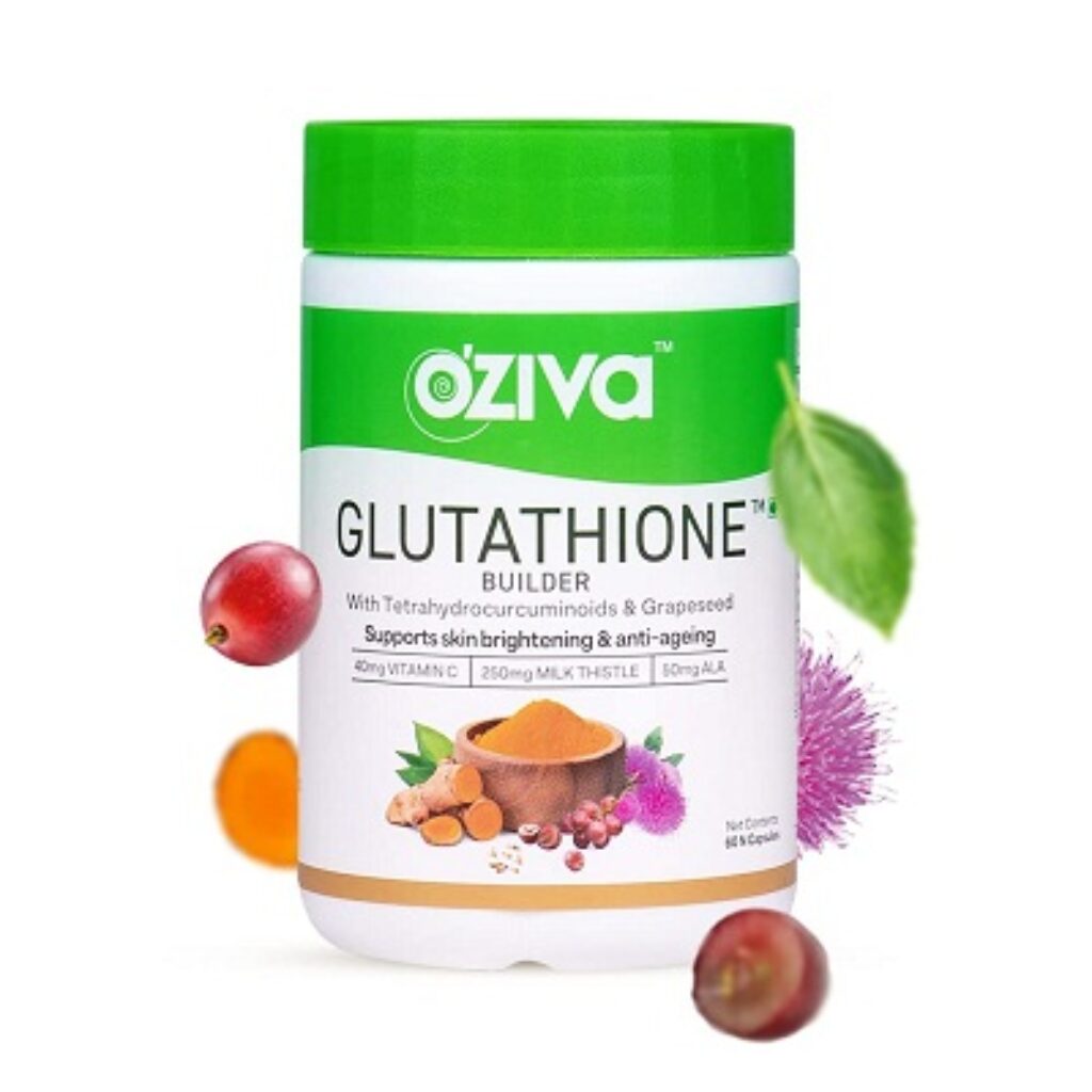 OZiva Plant Based Glutathione Builder, 60 capsules