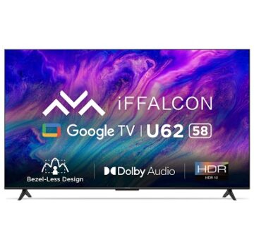 iFFALCON 147 cm (58 inches) 4K Ultra HD Smart LED Google TV iFF58U62 (Black)