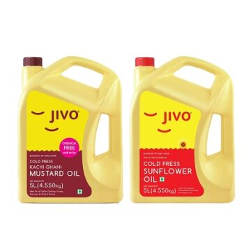 JIVO Kachi Ghani Chemical Free Mustard Oil 5 Litre