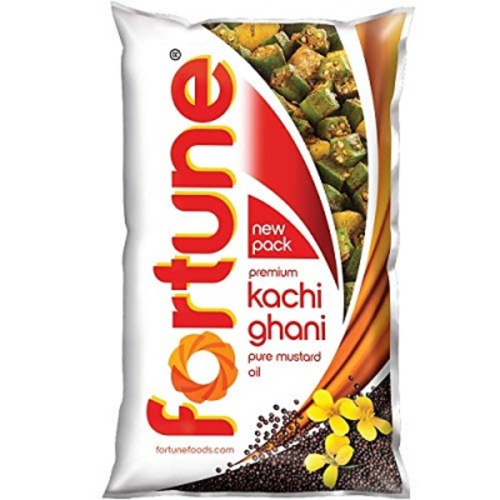 Fortune Oil, 1 L Pouch Premium Kachi Ghani