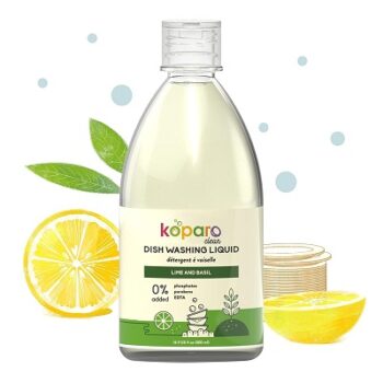 Koparo Clean Natural Dishwashing Liquid With Lime And Basil Fragrance