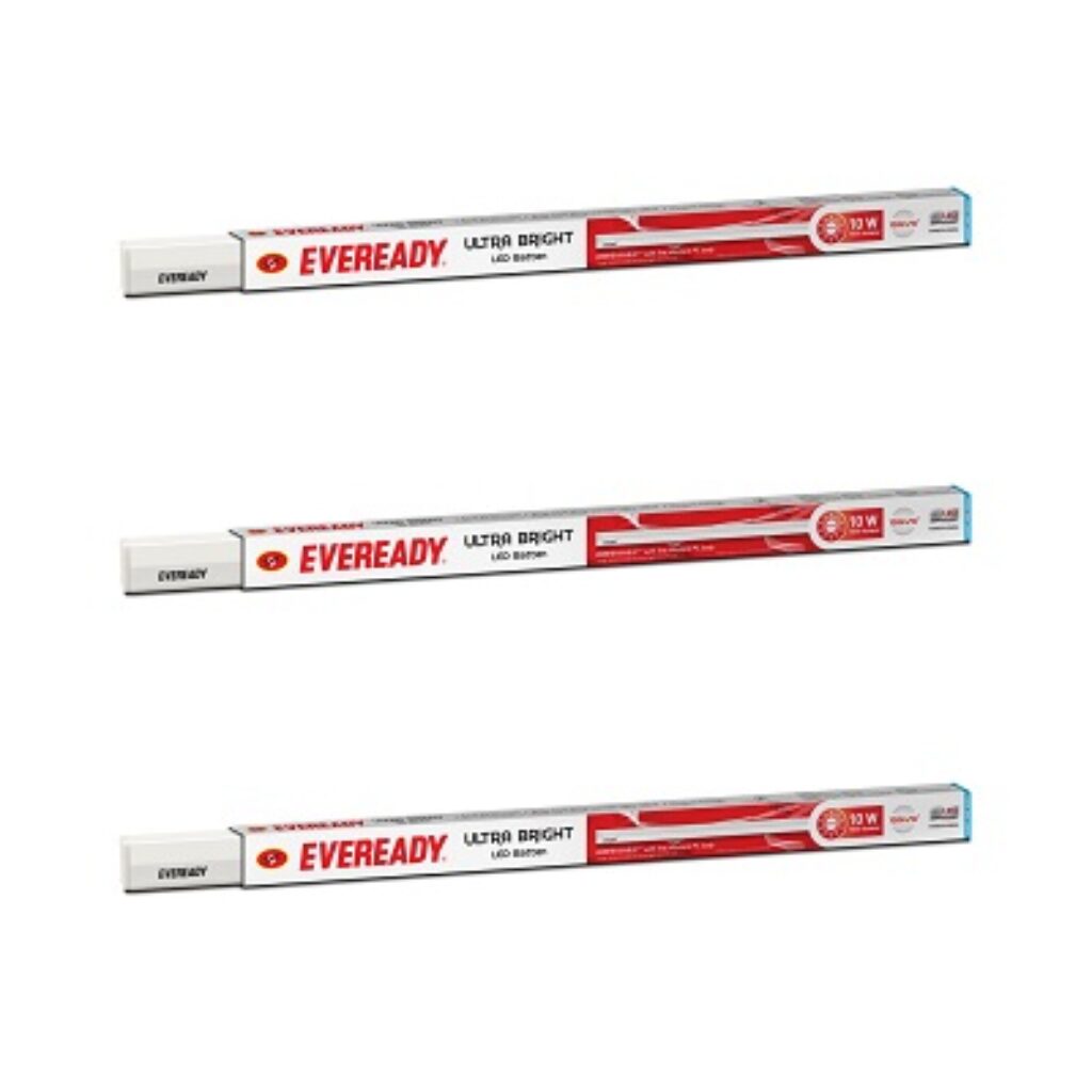 Eveready 10W, LED batten,Pack of 3