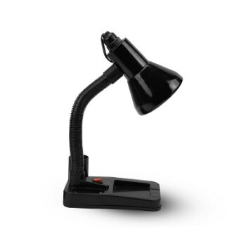 Lexton Stylish Table Lamp with Pen Stand | Black Plastic