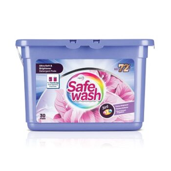 Safewash Ultra Soft & Brightness Liquid Detergent Pods Box