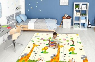 CAREIT Double Sided Waterproof Baby Play Mat, Baby Carpet, Reversible Play mats for Kids