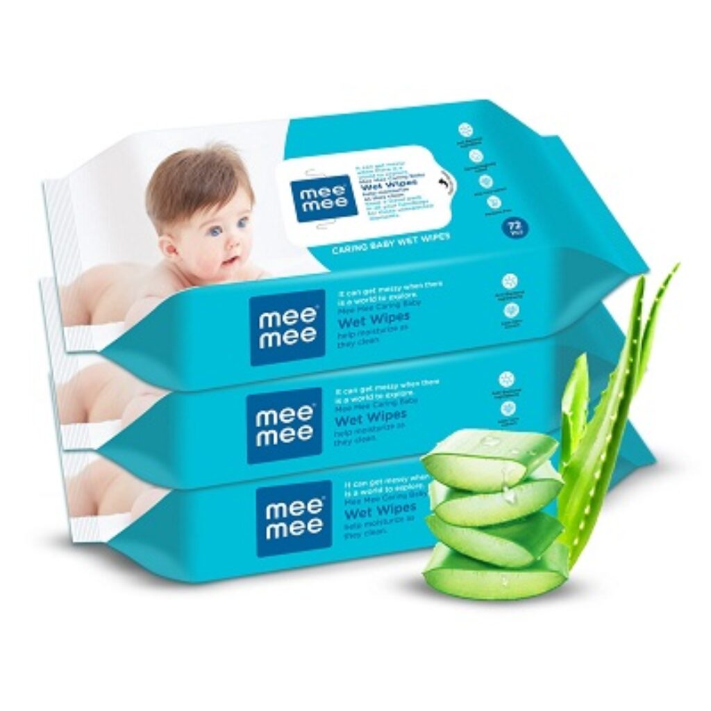 Mee Mee Baby Gentle Wet Wipes with Aloe Vera extracts,