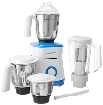 Amazon Basics Alpha Mixer Grinder 750W, 3 Jars + 1 Juicer Jar