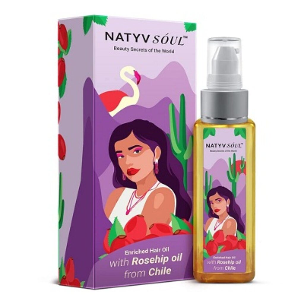 Natyv Soul Enriched Rosehip Hair Oil from Chile