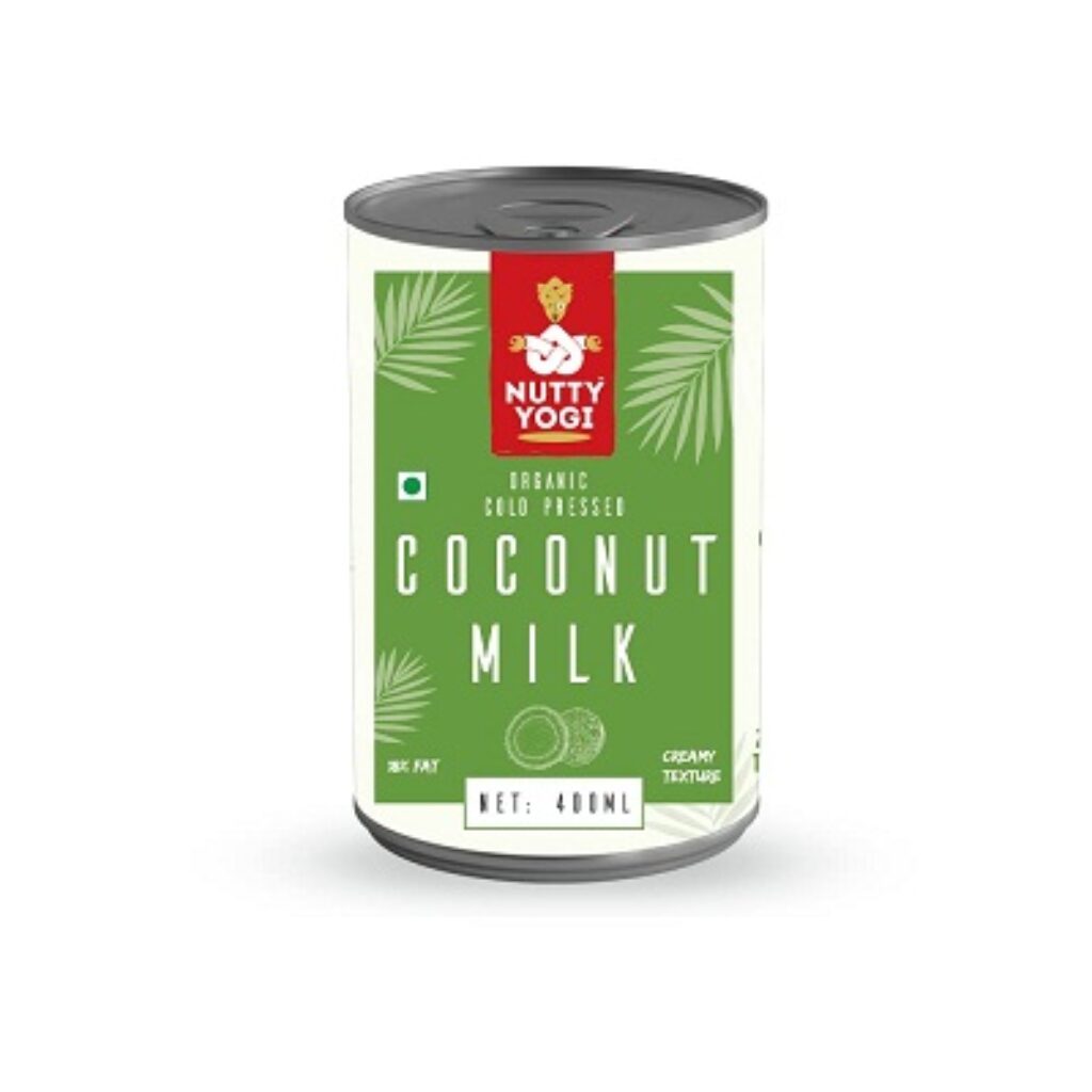 Nutty Yogi Organic Cold Pressed Coconut Milk High Fat 400 ml Tin