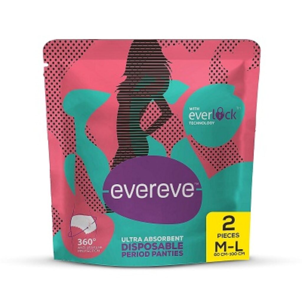 EverEve Ultra Absorbent, Heavy Flow Disposable Period Panties for Sanitary