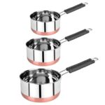 PANCA Sauce Pan Set for Tea, Milk Pan, Copper Sauce Pan Combo Set