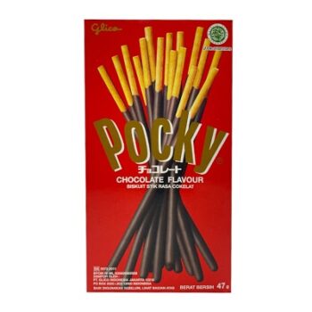 Pocky Glico Chocolate Cream Covered Biscuit Sticks, 47 g