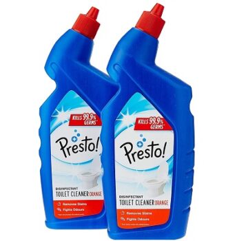 Amazon Brand - Presto! Disinfectant Toilet Cleaner, Orange - 1 L (Pack of 2)