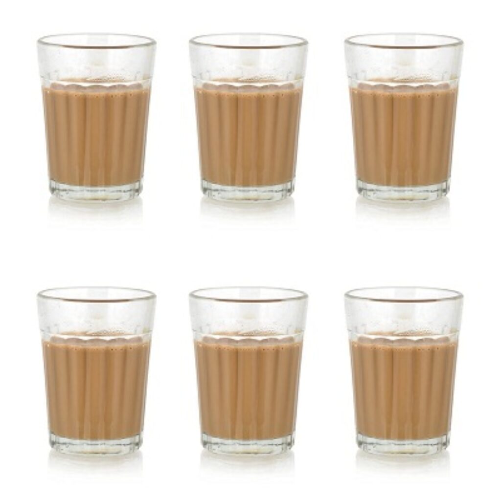 SATYAM KRAFT 6 Pcs Tea Chai Milk Coffee Small Glass Cups Mug