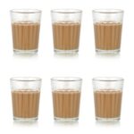 SATYAM KRAFT 6 Pcs Tea Chai Milk Coffee Small Glass Cups Mug