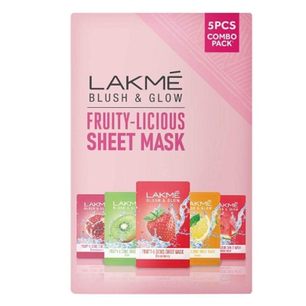 Lakme Blush & Glow Strawberry Sheet Mask, 25 ml