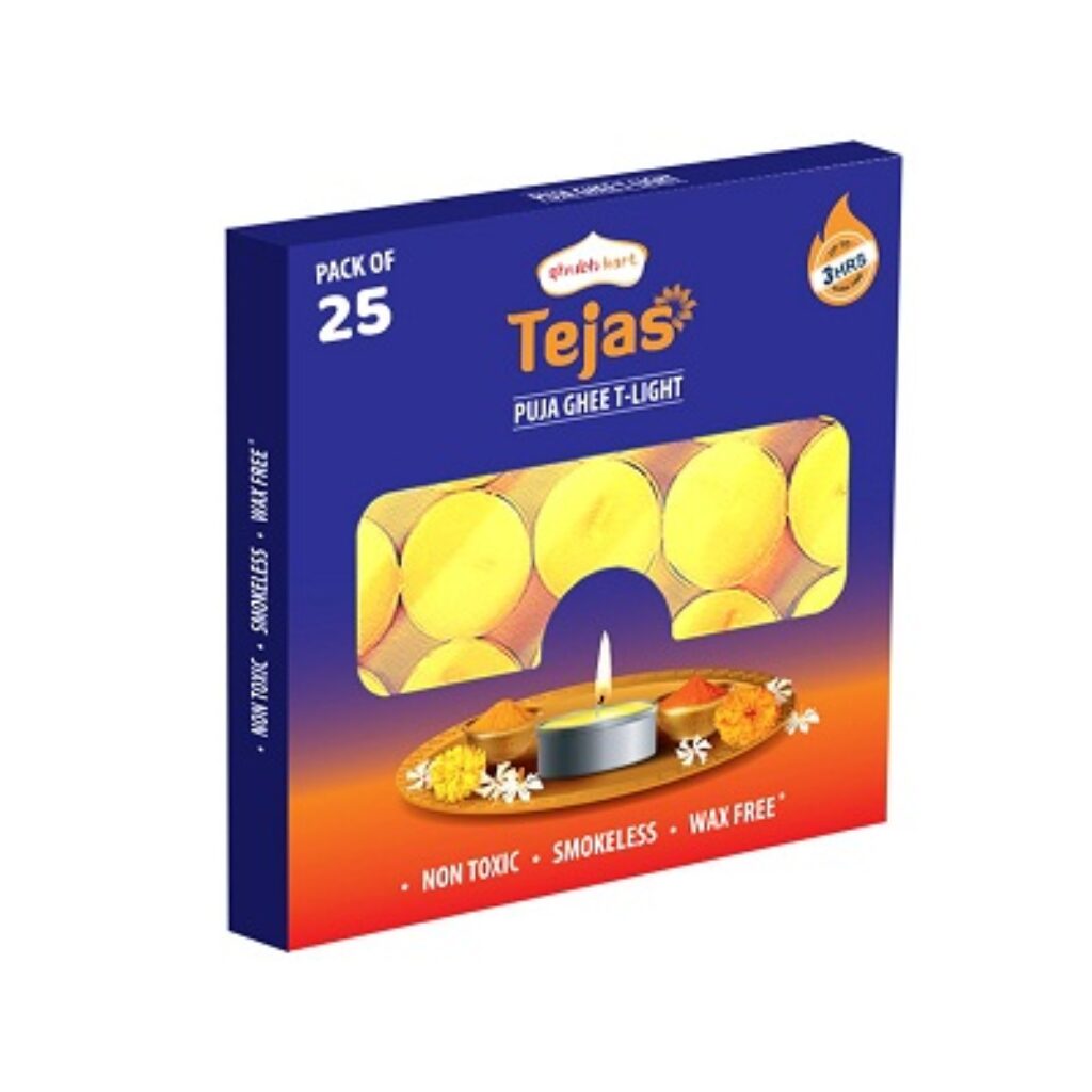 Shubhkart Tejas Puja Ghee T-Light Candles 25N