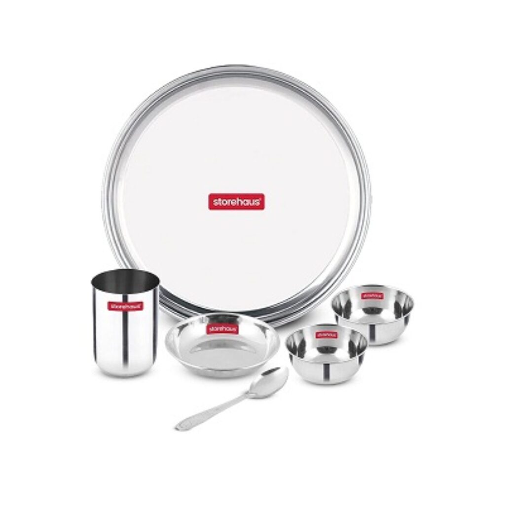 Storehaus 6 Pieces Smart Stainless Steel Dinnerware/Dinner Set