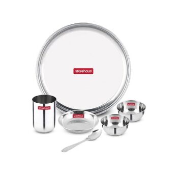 Storehaus 6 Pieces Smart Stainless Steel Dinnerware/Dinner Set