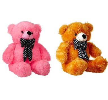 nkl Soft Lovable Teddy Bear Pink and Brown Combo 2feet (60cm)