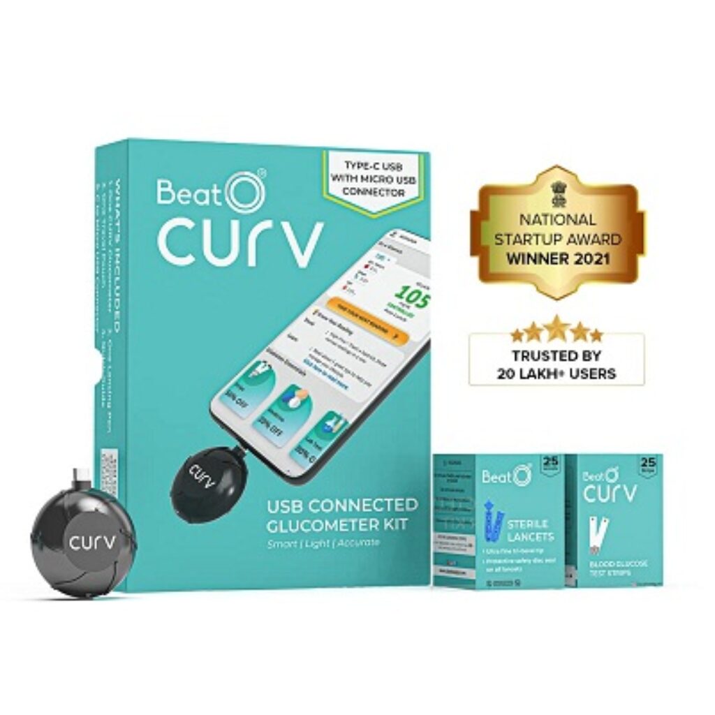 BeatO CURV Smartphone Connected Glucometer Machine