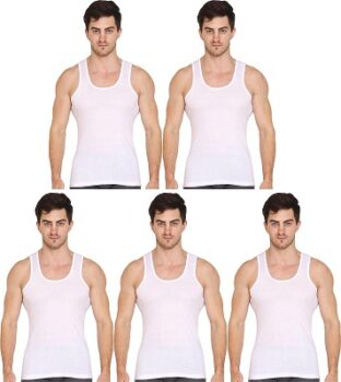 VIP Supreme Men's Sleeveless Cotton Vest (Pack of 5)