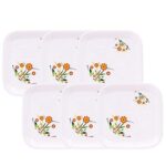 Wonder Microwave Safe Unbreakable Printed Square Full Plates,