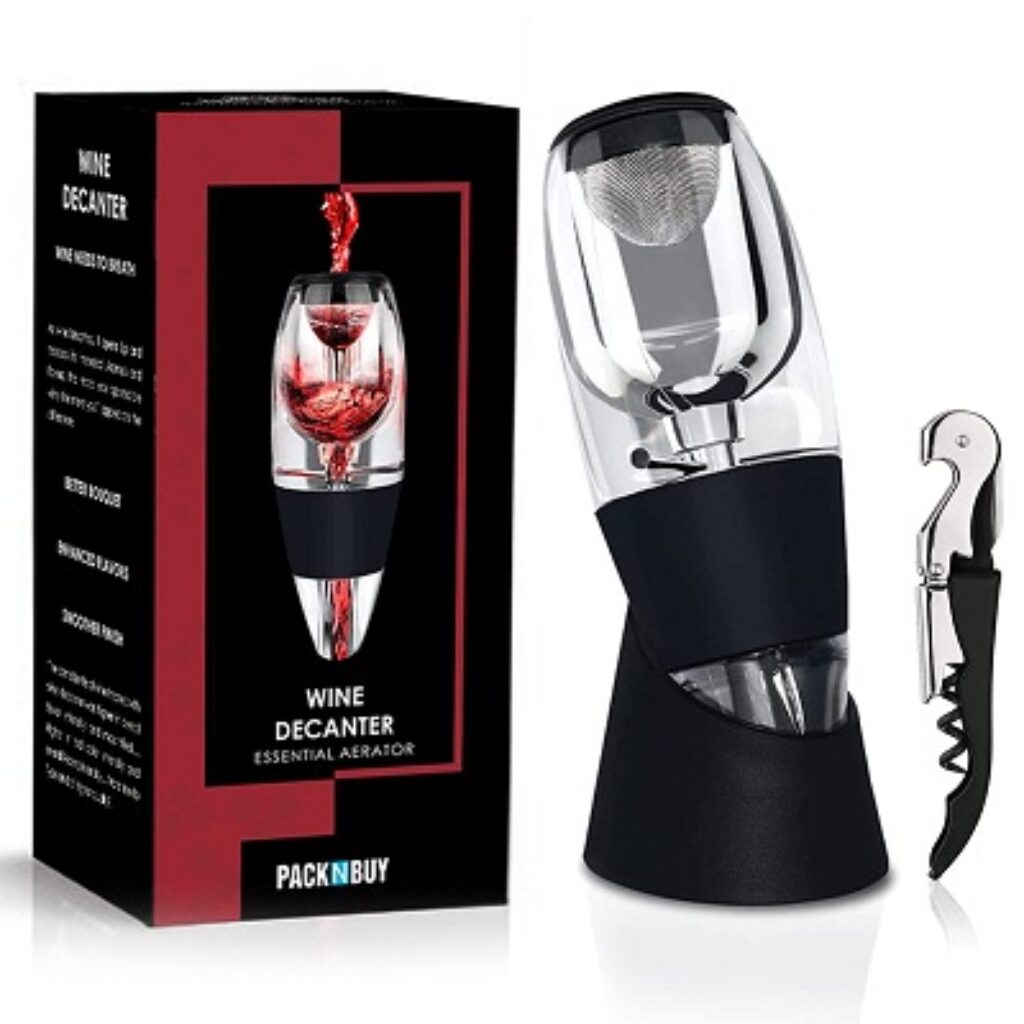 PACKNBUY Wine Aerator Decanter Pourer with Bottle Opener Set