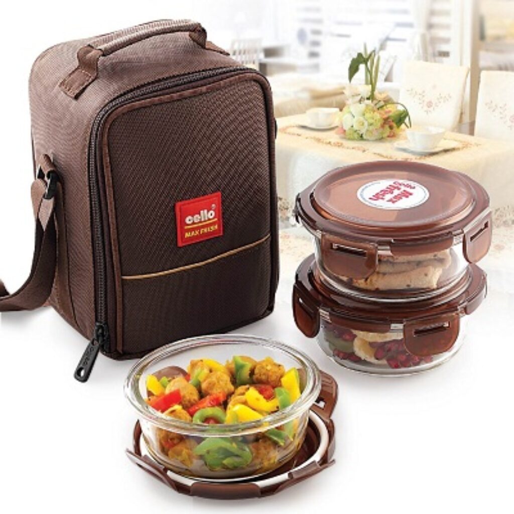 CELLO Maxfresh Glassy Seal O Fresh Glass Lunch Box Set