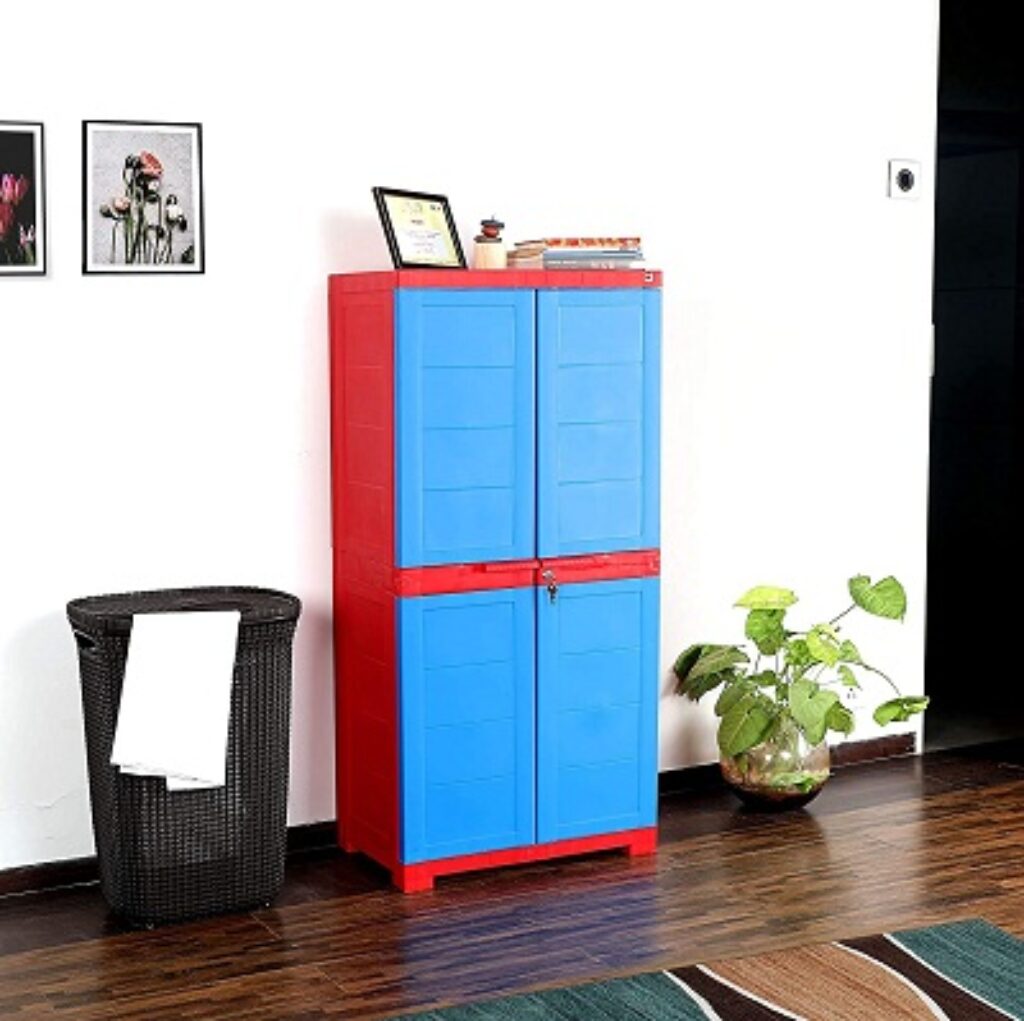 Cello Novelty Plastic 1 Door Big Cupboard - Red and Blue