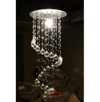 Discount4product Spiral Modern Crystal Led