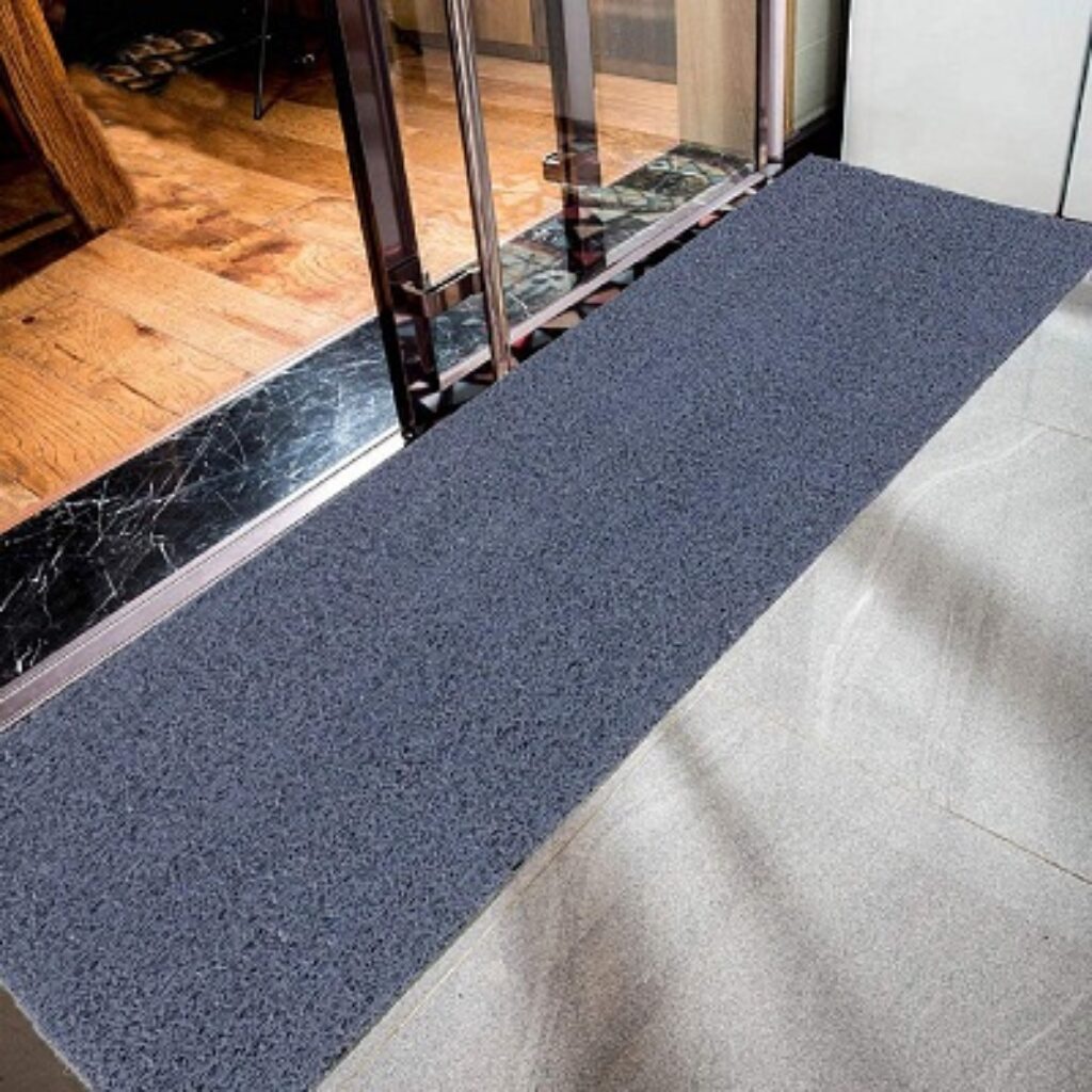 Kuber Industries Door Mat (Grey, Polyvinyl Chloride, 2x8 feet)