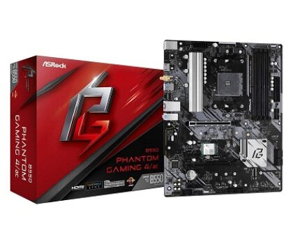 ASRock B550 Phantom Gaming 4 AC Supports 3rd Gen AMD AM4