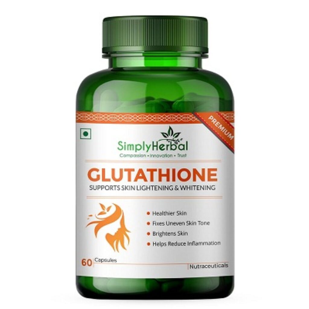 Simply Herbal L Glutathione 1000mg Veg Capsules