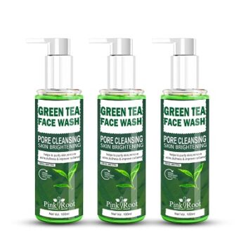 Pink Root Green Tea Pore Cleansing Face Wash 100ml (Pack of 3)