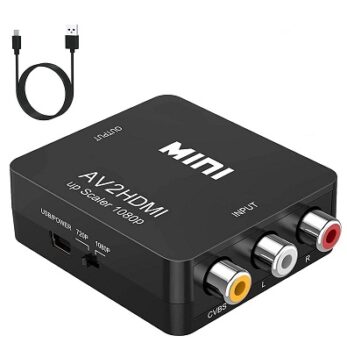 AV to HDMI Converter, RCA to HDMI, BD&M 1080P Mini RCA Composit