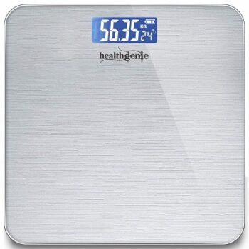 Healthgenie Weight Machine for Body Weight With 3 Yrs Warranty & Thick Tempered Glass LCD Display Digital Weighing Machine