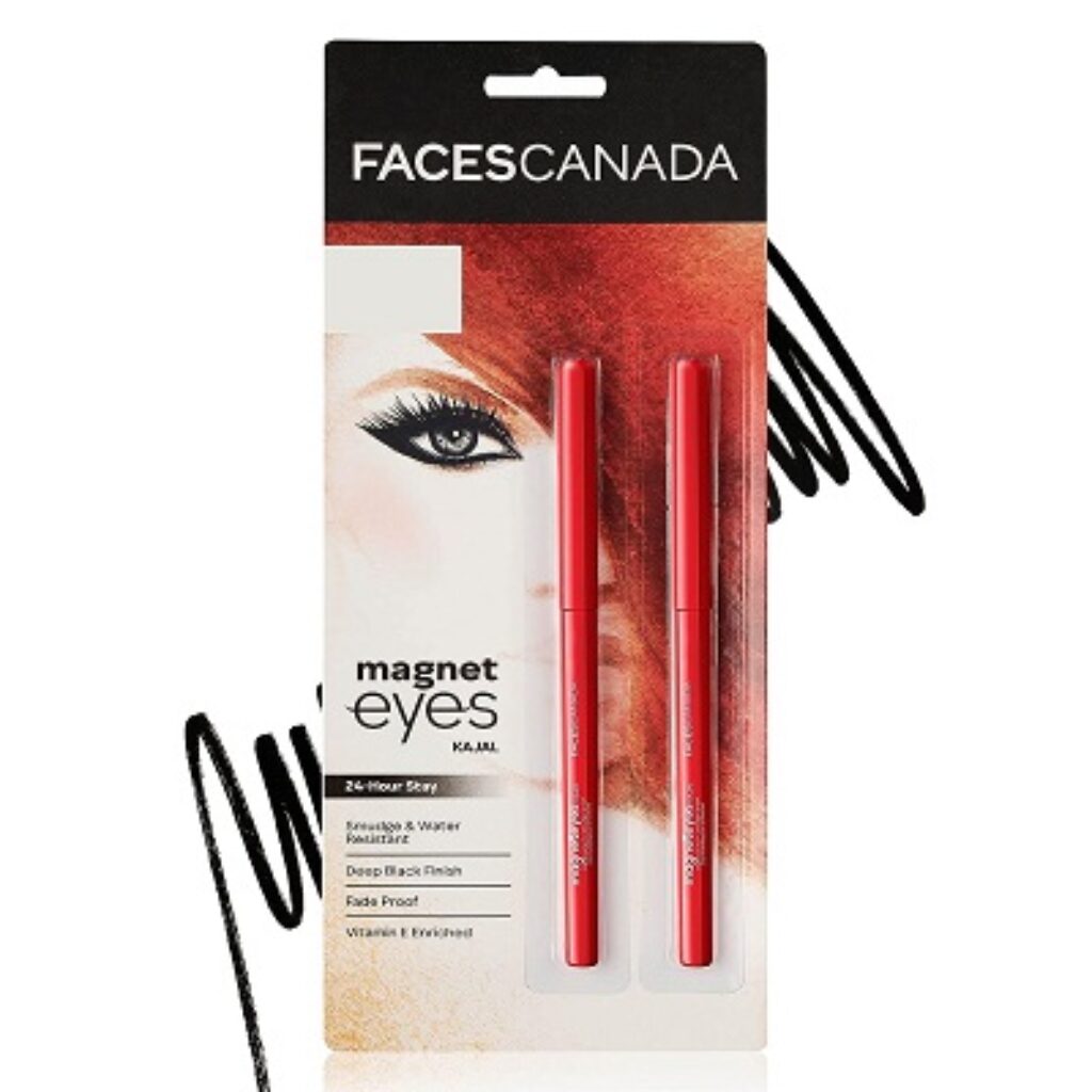 FACESCANADA Magneteyes Kajal - Black, 0.35g (Pack of 2)