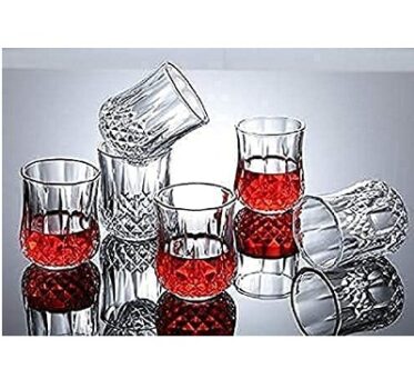 Kosh Fancy Design Crystal Clear Heavy Base Shot Glass for Vodka