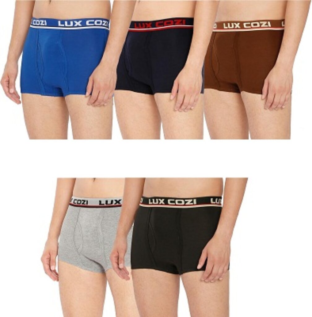 Lux Cozi Men's Cotton Trunks (Pack of 5)