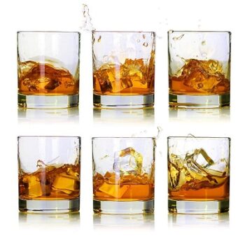 LUXU Whiskey Glasses-Premium 11 OZ Scotch Glasses Set of 6